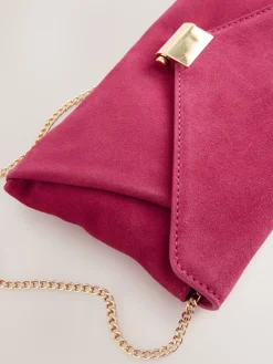 Roze - Suède clutch*Next Discount