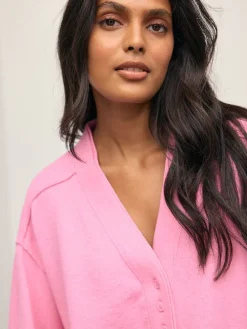 Roze - Superzacht V-hals vest met zakken*Next Outlet