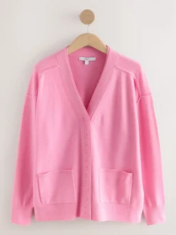 Roze - Superzacht V-hals vest met zakken*Next Outlet