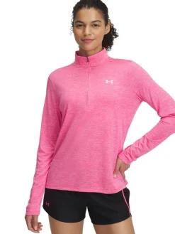Roze - Tech Twist sweatshirt met 1/2 rits*Under Armour New