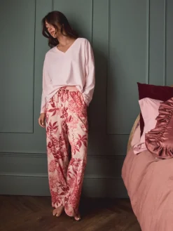 Roze bloemen - Kew Collection pyjama's met lange mouwen*Next Outlet
