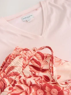 Roze bloemen - Kew Collection pyjama's met lange mouwen*Next Outlet