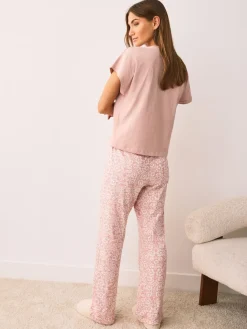 Roze bloemen - Pyjama met korte mouwen*Next Outlet