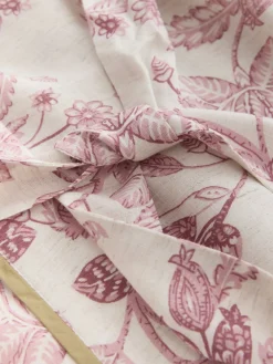 Roze bloemen - Viscose/Linen Blend Dressing Gown*Next New