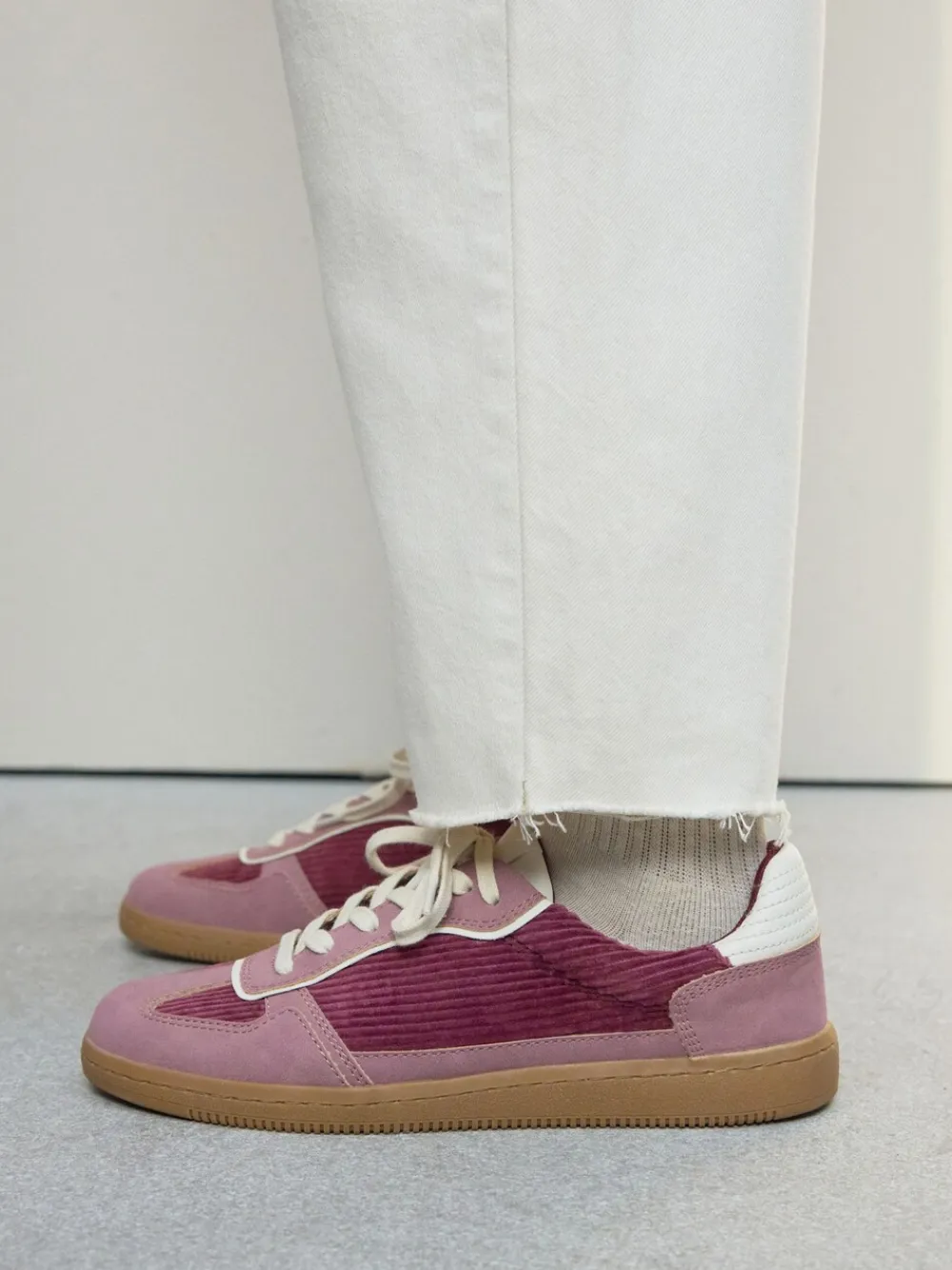 Roze corduroy - Forever Comfort® vetersneakers*Next Outlet