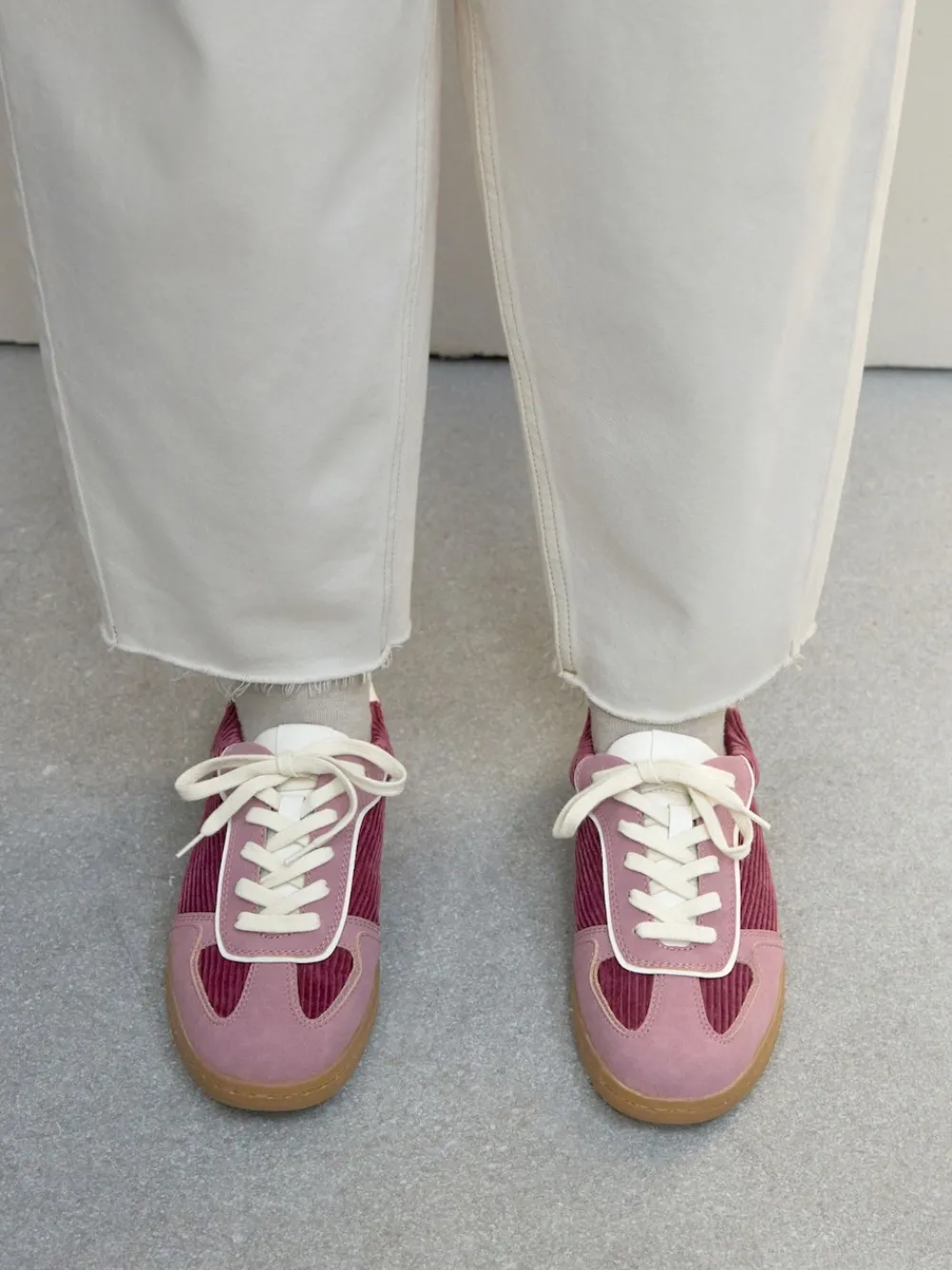 Roze corduroy - Forever Comfort® vetersneakers*Next Outlet
