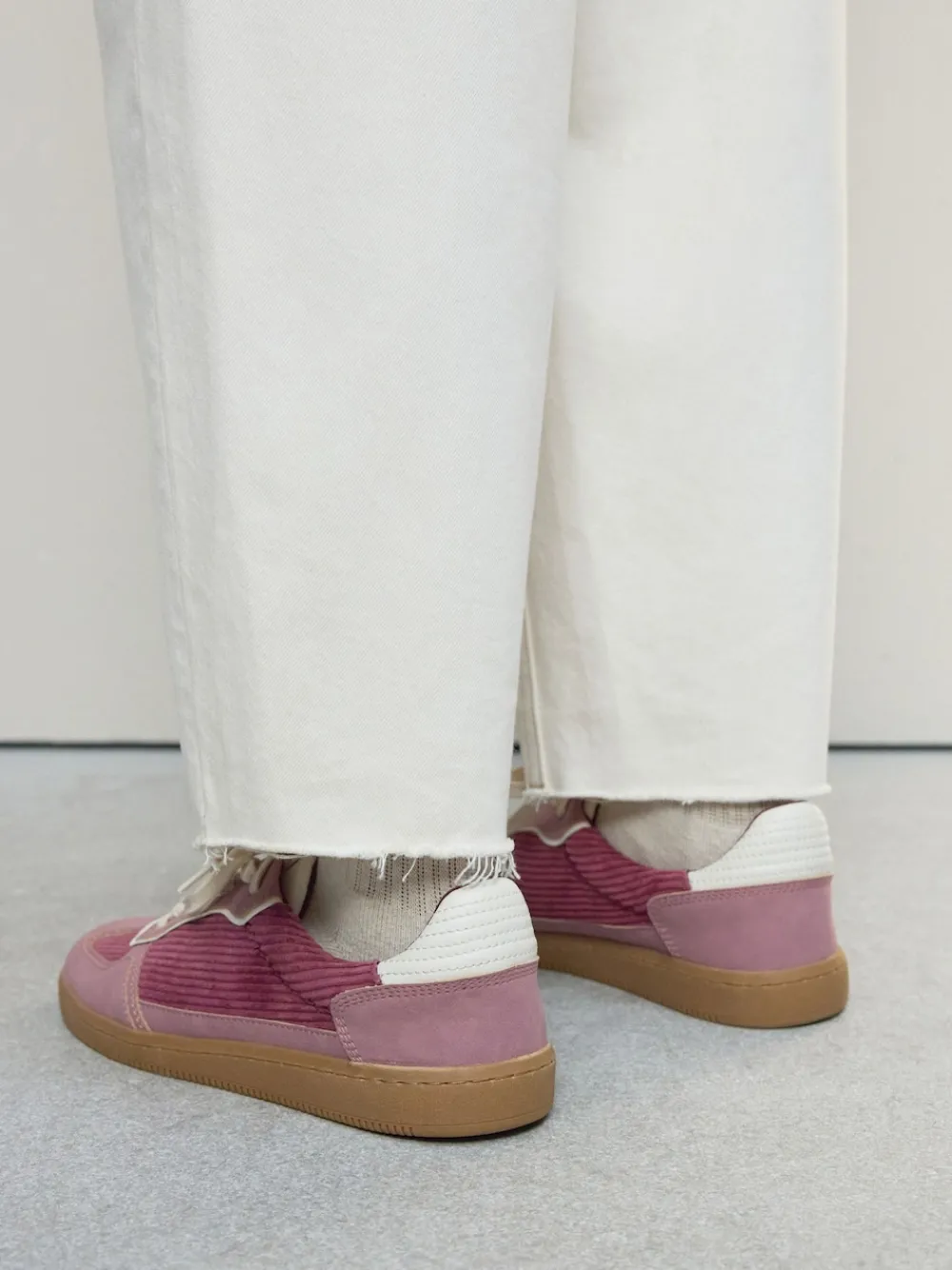 Roze corduroy - Forever Comfort® vetersneakers*Next Outlet