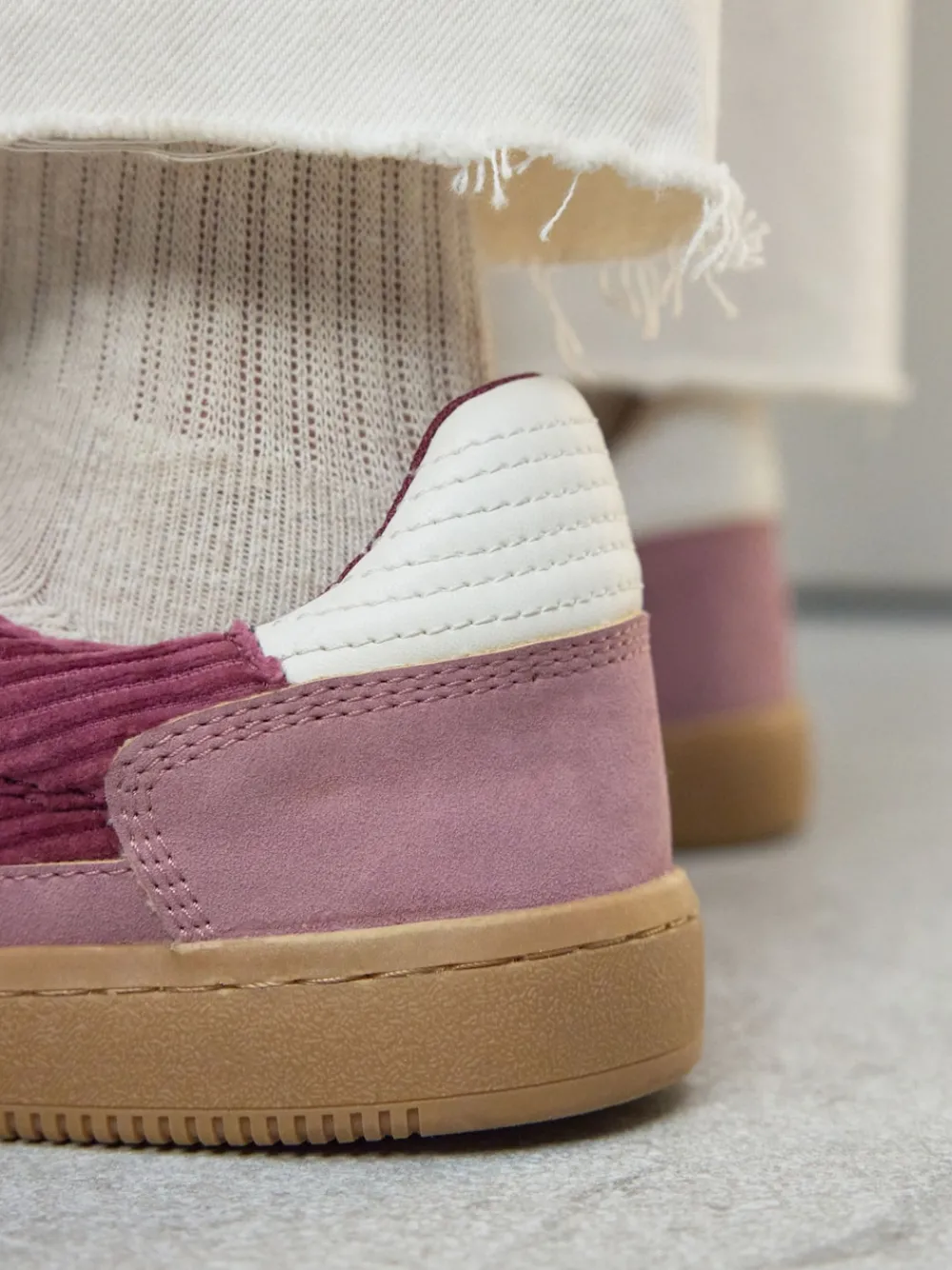 Roze corduroy - Forever Comfort® vetersneakers*Next Outlet