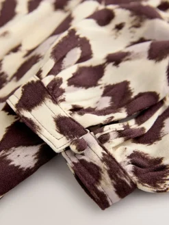 Roze dierenprint - Blouse met V-hals en lange mouwen*Next Outlet