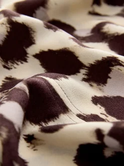 Roze dierenprint - Blouse met V-hals en lange mouwen*Next Outlet