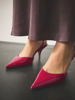 - Forever Comfort® Pointed Toe Curvy Slingback Heels*Next