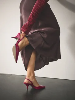 - Forever Comfort® Pointed Toe Curvy Slingback Heels*Next