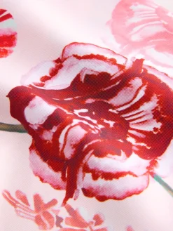 Roze met bloemenprint - Voorgestrikte satijnen hoofddoek*Next Hot