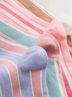 Roze met meerdere strepen - Set van 4 paar enkelsokken*Next Online