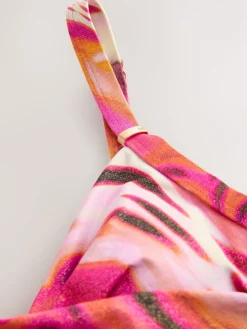 Roze metallic dierenprint - Vormgevend badpak met buikcorrectie*Next Sale