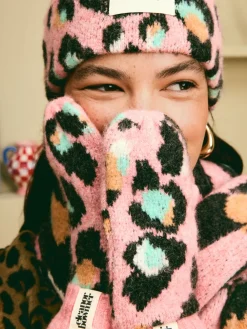 - geruite wanten met lippenmotief*Eleanor Bowmer Sale