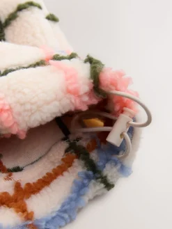 Roze/ecru geruit - Soft Touch Knusse Teddy Borg Kwartrondrits Fleece*Next Discount