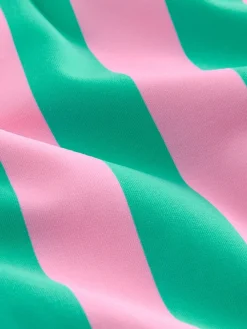 Roze/groene strepen - Beaded Embellished Tummy Control Scoop Swimsuit*Next