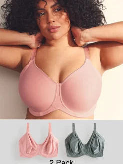 - F-K cup onderarm gladmakende niet gevulde beugelbeha's met minimaliserend ultiem comfort verpakking van 2*Next Best
