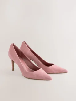 Rozenroze suède - Leren mid-court pumps*Next