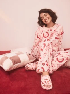 Roze/rood - Heart Plush Slider Slippers*Next