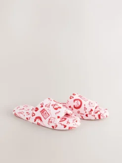 Roze/rood - Heart Plush Slider Slippers*Next