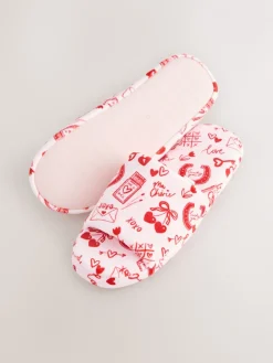 Roze/rood - Heart Plush Slider Slippers*Next