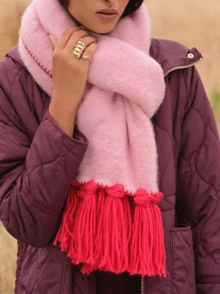 - Tassel Cosy Contrast Brushed Scarf*Love & Roses Outlet
