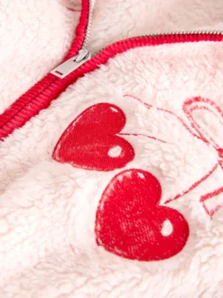 Roze/rood met hart - Borg Full Zip Fleece*Next Discount