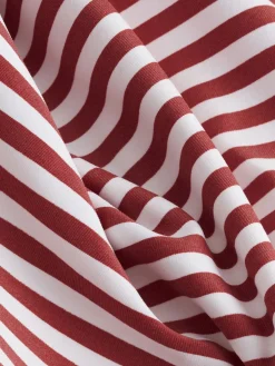 Roze/Witte streep - Diepuitgesneden vormgevend buikcorrigerend badpak*Next Sale