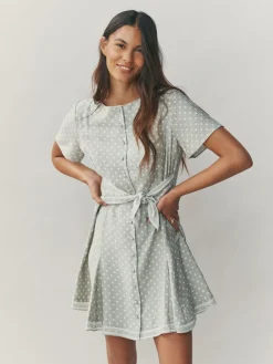 - Mini-jurk met strikceintuur*Next