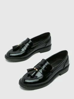 Wide Fit Layne Patent Tassel Loafers*Schuh Online