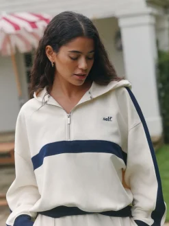 Fleecetrui met korte rits*self. New