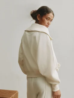 Half Zip Collar Sweatshirt*self. Hot