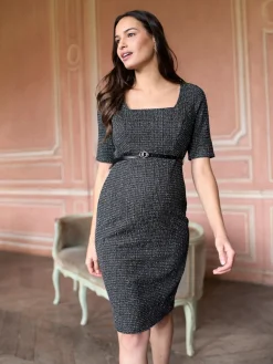 A-Line Stretch Tweed Maternity Dress*Seraphine