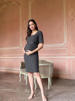 A-Line Stretch Tweed Maternity Dress*Seraphine