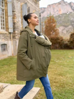 Maternity & Babywearing Versatile Coat with Separate Inner Quilted*Seraphine Sale
