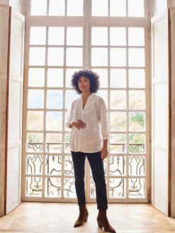 Maternity & Nursing Cotton Embroidered Blouse*Seraphine Sale