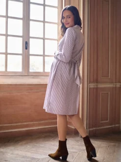 Maternity & Nursing Midi Wrap Shirt Dress*Seraphine Online