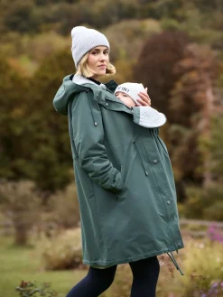 Maternity Green Lightweight Parka*Seraphine New