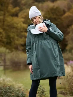 Maternity Green Lightweight Parka*Seraphine New