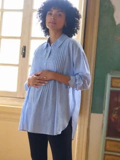 Maternity Pintuck Shirt*Seraphine Clearance