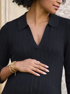 Maternity Pointelle Knit Dress*Seraphine