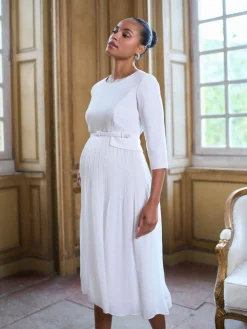Maternity Premium Occasion Bridal Dress With Floaty Pleated Skirt*Seraphine New