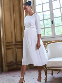 Maternity Premium Occasion Bridal Dress With Floaty Pleated Skirt*Seraphine New