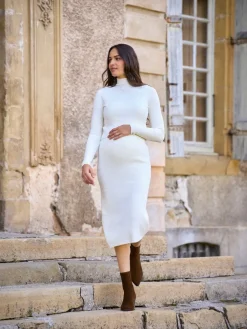 Maternity Premium Rib Knit and Nursing Dress*Seraphine