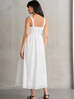 Maternity V-Neck 100% Cotton White Dress*Seraphine Hot