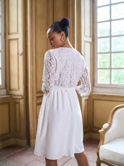 Premium Lace Bodice Maternity & Nursing Occasion Bridal Dress*Seraphine Sale