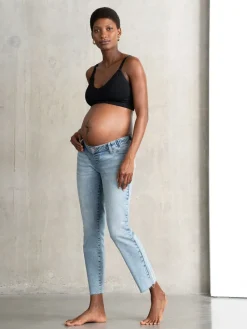 Premium Slim-Fit Zwangerschapsjeans van Biologisch Katoen Onder de Buik*Seraphine Online