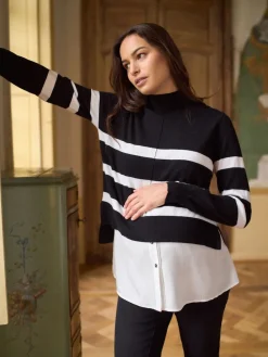 Wool Cotton Blend Maternity & Nursing Jumper & Shirt*Seraphine Sale